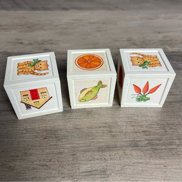 American Girl Bitty Baby Doll’s Block Set of 3. Each block is approx 1-1/4” - Picture 2 of 8